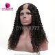 Stock Clearance 2*4 U Part Wigs Deep Curly 130% Density #1B Virgin Human Hair