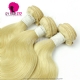 Virgin Human Hair Weave Wavy 1 Bundle Color 613 Bleach Blonde Body Wave Hair Extensions