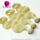 3 or 4 pcs/lot Virgin Hair Weave Color 613 Bleach Blonde Body Wave Hair Extensions