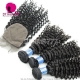 Best Match 4*4 Silk Base Closure With 3 or 4 Bundles Peruvian Deep Curly 14A Royal Grade Virgin Human Hair Extensions