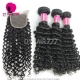 Best Match 4x4/5x5 Top Lace Closure With 3 or 4 Bundles Malaysian Deep Curly 14A Royal Grade Virgin Human Hair Extensions