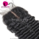 Stock Clearance Silk Base Closure (4*4) Deep Wave Virgin Hair Top Closure Freestyle Free Part Middle Part Two Part Three Part