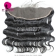 Transparent/Brown 13x4 Lace Frontal Human Virgin Hair Body Wave Natural Color