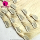 Classic Clip In Hair Extensions (8pcs/120g))Blonde Color 613# 100% Human Hair