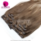 Brown Color 4 Clip In Hair Extensions Straight 100% Human Hair