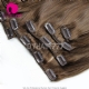 Brown Color 4 Clip In Hair Extensions Straight 100% Human Hair