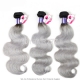 3 or 4pcs/lot Royal Grade Cambodian Body Wave Gray Hair Silver Grey Ombre Human Hair Extension