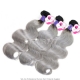 3 or 4pcs/lot Royal Grade Cambodian Body Wave Gray Hair Silver Grey Ombre Human Hair Extension