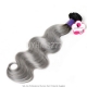 Royal 1 Bundle Cambodain Virgin Hair Body Wave Ombre Silver Grey Hair Extensions 