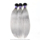 Royal Cambodian Virgin Hair Straight 3 or 4 Bundles Silver Grey Ombre Hair 