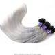 Royal Cambodian Virgin Hair Straight 3 or 4 Bundles Silver Grey Ombre Hair 