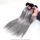 14A Royal Grade Virgin Human Hair 3 or 4 Bundles Silver Grey Ombre Hair Extension 