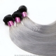 14A Royal Grade Virgin Human Hair 3 or 4 Bundles Silver Grey Ombre Hair Extension 