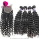 Best Match 4x4/5x5 Top Lace Closure With 3 or 4 Bundles Cambodian Deep Curly Standard Virgin Human Hair Extensions