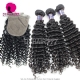 Best Match 4*4 Silk Base Closure With 3 or 4 Bundles Cambodian Deep Curly Standard Virgin Human Hair Extensions