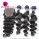 Royal 3 or 4 Bundles Cambodian Virgin Hair Loose Wave With 4x4/5x5 Top Lace Closure Hair Weft Best Match 