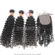 Best Match 4*4 Silk Base Closure With 3 or 4 Bundles Royal Burmese Virgin Deep Curly Hair Extension 