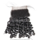 Lace Top Closure (4*4) Spiral Curly Wave Human Virgin Hair Freestyle Free Part Middle Part Two Part Three Part