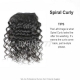 3 or 4 Bundles Royal Brazilian Virgin Hair Spiral Curls Human Hair Extension