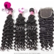Best Match 14A Royal Grade 3 or 4 Bundles Malaysian Deep Wave With 4x4/5x5 Top Lace Closure Virgin Hair Hair Extensions
