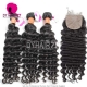 Best Match 4*4 Silk Base Closure With 4 or 3 Bundles Royal Virgin Remy Hair Burmese deep wave Hair Extensions