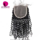 5x5 Lace Top Closure Deep Curly Natural Color Virgin Human Hair
