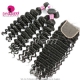 Best Match 4x4/5x5 Top Lace Closure With 3 or 4 Bundles Brazilian Deep Wave 14A Royal Grade Hair Extensions