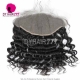 Transparent 13x6 Lace Frontal Curved Lace Loose Wave Human Virgin Hair Natural Color