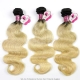 3 or 4pcs/lot Royal Grade Brazilian Body Wave 1B/613 Ombre Human Hair Extension