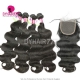 Best Match 4x4/5x5 Top Lace Closure With 3 or 4 Bundles Standard Virgin Hair Malaysian Body Wave Human Hair Extenions