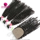 Best Match 4*4 Silk Base Closure With 3 or 4 Bundles Malaysian Deep Curly 13A Standard Grade Virgin Human Hair Extensions