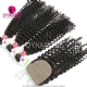 Best Match 4*4 Silk Base Closure With 3 or 4 Bundles Malaysian Deep Curly Standard Virgin Human Hair Extensions