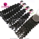 Best Match 4x4/5x5 Top Lace Closure With 4 or 3 Bundles 13A Standard Grade Virgin Malaysian Deep Wave Human Hair Extensions