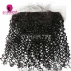 Transparent 13x6 Lace Frontal Curved Lace Deep Curly Human Virgin Hair Natural Color