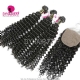 Best Match 4*4 Silk Base Closure With 3 or 4 Bundles European Deep Curly Royal Virgin Human Hair Extensions