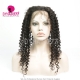 360 Lace Band Frontal Bleached Knots Virgin Human Hair Deep Curly With Baby Hair