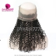 360 Lace Band Frontal Bleached Knots Virgin Human Hair Deep Curly With Baby Hair