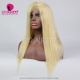 Blonde Color 613# Transprent Lace 13x4 Lace Wigs 130% density Virgin Human Hair Straight With Nautal Hairline