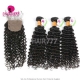 Best Match 4*4 Silk Base Closure With 4 or 3 Bundles Indian Deep Curly 13A Standard Grade Virgin Human Hair Extensions