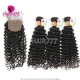 Best Match 4*4 Silk Base Closure With 4 or 3 Bundles Indian Deep Curly Standard Virgin Human Hair Extensions