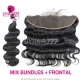 13x4/13x6 Lace Frontal With 3 or 4 Bundles Malaysian Body Wave Standard Virgin Hair Human Hair Extenions