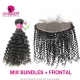 13x4 Lace Frontal With 3 or 4 Bundles Standard Virgin Malaysian Deep Curly Human Hair Extensions