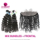 13x4/13x6 Lace Frontal With 3 or 4 Bundles Standard Virgin Peruvian Deep Wave Human Hair Extensions