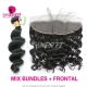 13x4 Lace Frontal With 3 or 4 Bundles Standard Virgin Indian Loose Wave Human Hair Extensions