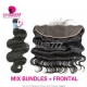 13x4/13x6 Lace Frontal With 3 or 4 Bundles Peruvian Body Wave Royal Virgin Human Hair Extensions