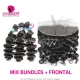 13x4/13x6 Lace Frontal With 3 or 4 Bundles Peruvian Loose Wave 14A Royal Grade Virgin Human Hair Extensions