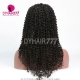 360 Lace Wig 150% Density Pre Plucked Virgin Human Hair Deep Curly Natural Color