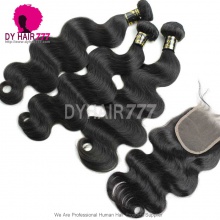 Best Match Top Lace Closure With 3 or 4 Bundle Royal Virgin Hair European Body Wave Human Hair Extenion