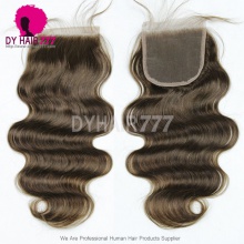 Lace Top Closure (4*4) Body Wave Human Virgin Hair Free Part Middle Part Two Part Three Part 4#