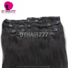 DY Hair Clip In Hair 100% Virgin Human Hair Extensions Natural Color 1B
